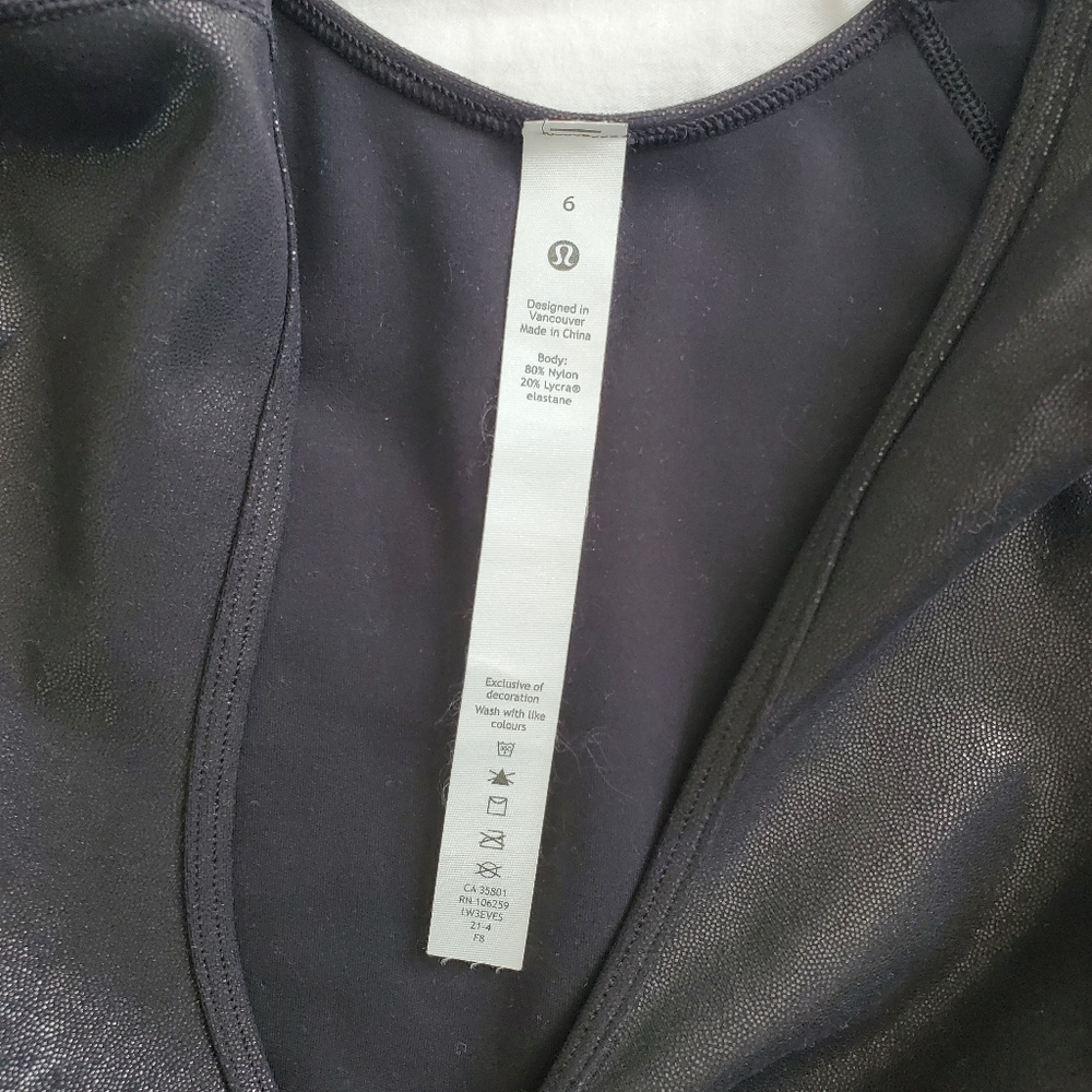 Lululemon Align Shine Crop Longsleeve Top Black S - Picture 3 of 6